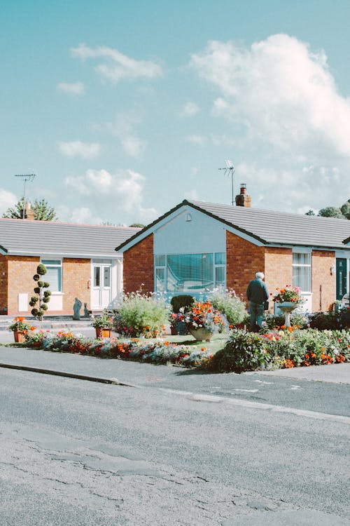 Aerial view of neighborhood homes